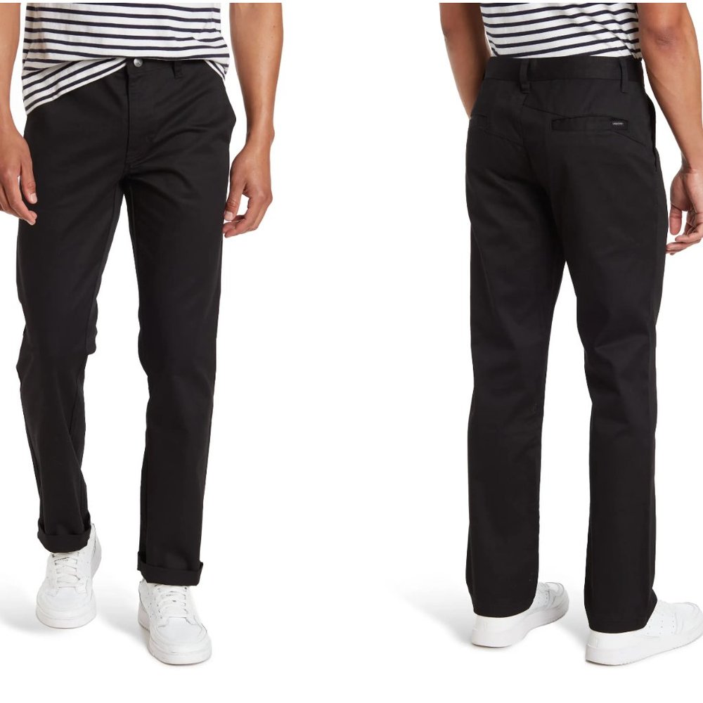 NWT VOLCOM VMONTY PANTS - 29 - BLACK - SOLD OUT!, CHINOS, LOGO ON LEG